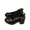 Zapatos Mary Jane de Tacón Grueso para Mujer, Nuevo Estilo Otoño 2026, Zapatos de Salón Retro de Corte Bajo con Tacón Alto y Hebilla para Mujeres Bajitas