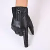 Guantes de Piel Genuina para Hombre de Invierno a Prueba de Frío Calientes de Piel de Oveja Forrados de Borrego Alargados Engrosados Guantes Finos de Cuero para Montar de Hombre
