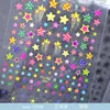 Pegatinas de Arte para Uñas de Fuegos Artificiales de Estrellas y Flores de Colores, Papel de Colores, Uñas Lindas y Dulces de Pentagrama Macarrón Dopamina