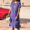Ropa de mujer transfronteriza, exportación de eBay, vestido con abertura, plisado, Amazon, estilo europeo y americano, cuello redondo, manga corta, para mujeres