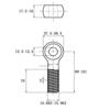 GB798 Perno de unión al por mayor 304 tornillo de ojo de oveja de acero inoxidable tornillo de ojo de pez con orificio Perno M5M6M8-M16