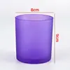 Taza de Vela de Aromaterapia de Fábrica Contenedor de Vela de Vidrio de Color Adornos Decorativos Románticos para Interiores Taza de Portavelas Casera para Bricolaje