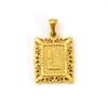 Collar de Letra de Acero Inoxidable Versátil Transfronterizo Europeo y Americano con Oro de 18K para Mujer, Colgante Único Cuadrado Geométrico Hueco, Venta al por Mayor en Stock