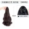 Peruca Grande Ondulada com Presilha e Amarração para Mulheres, Suave e Natural, Leve e Fofa, Aplique de Cabelo Cacheado Médio-Longo Realista