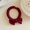 Lazo para el cabello de Satén Rojo de Alta Gama, Suave y Fácil de Usar, para Peinados de Cola de Caballo Baja y Moños, Cuerda para el Cabello, Accesorio Elástico para el Cabello para Mujeres
