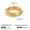 [Combinación de anillos] Acero de titanio Wanxing europeo y americano galvanizado multicapa anillo múltiple combinación de colores color sólido tendencia textura anillo transfronterizo