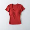 Nova Camiseta Slim-Fit de Manga Curta para Mulheres 2026, Gola U com Bojo, Peça de Sobrepor Leve para o Verão