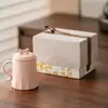 Taza Estilo Crema con Filtro Taza de Oficina de Aspecto Elegante Taza de Agua para el Hogar Taza de Té Taza Personal para Mujer