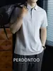 "Estilo Minimalista Sin Estampar" Camisa Polo Abierta a Mitad de Lino Lyocell para Hombre Verano Seca y Transpirable Camiseta de Manga Corta