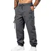 Pantalones Largos Deportivos Casuales de Trabajo para Hombre, Pesados, Microelásticos, Multibolsillos, Pierna Cónica, Transfronterizos Europeos y Americanos, para Exteriores, Entrenamiento Deportivo, Descanso