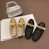 Sandalias Mary Jane redondas de tejido hueco estilo francés para mujer, para uso exterior en verano, nuevo modelo 2026, con aumento interno de altura, adecuadas para combinar con faldas