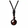 Collar Cruzado Transfronterizo Europeo y Americano de Amazonia con Piedra Ojo de Tigre de 16 mm, Colgante de Obsidiana Natural, Collar de Amatista para Hombres