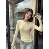 Capa base de punto para mujer, nueva colección otoño/invierno 2026, elegante suéter de cuello redondo, top interior ajustado