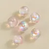 [Venda de Evento] Glitter Dourado Pôr do Sol Coração Doce Contas Redondas Resina Contas Soltas Pulseira DIY Corrente de Celular