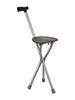 Taburete de Muleta al por Mayor para Ancianos, Asiento de Muleta de Acero Inoxidable, Muleta Plegable de Tres Patas, Ayuda para Caminar, Bastón de Senderismo, Senderismo al Aire Libre