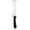 Cuchillo para Tomate Listo para Usar del Fabricante, Cuchillo para Bistec de Cabeza Redonda, Cuchillo para Pan Finamente Dentado para Hogar, Hotel, Restaurante Occidental, Mango Negro