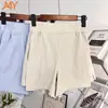 Lulu Bling Mismo Estilo Shorts Deportivos de Secado Rápido Sueltos de Cintura Alta para Mujer Verano Transpirables Pantalones para Correr Yoga Fitness