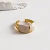 Anillo abierto redondo con diseño floral de goteo de aceite transfronterizo europeo y americano, anillo para dedo índice estilo vintage de lujo ligero, joyería de alta gama de lujo ligero para mujer