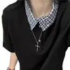 Camisa Polo Masculina Casual Versátil de Verão com Gola de Lapela, Manga Curta e Estampa Xadrez
