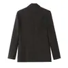 Ins estilo europeo y americano transfronterizo 2026 nueva moda elegante Amazon venta al por mayor de ropa para mujer blazer a rayas sin botones para el día a día