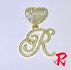Nuevo aleación hipster 26 letras inglesas diamante colgante de amor diseño original cadena cubana estilo hip hop transfronterizo