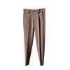 Calças Casuais Masculinas Slim-Fit de Nove Pontos, Calças de Terno de Verão Pretas de Caimento High-End Simples para Homem