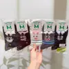Meias Novas de Outono e Inverno Mian Kao para Mulheres Meia-Calça Meio da Panturrilha Meias de Desenho Animado para Mulheres Estilo Japonês Estilo College Estilo Coreano Meias de Algodão para Estudantes