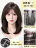 Peluca ligera para mujer para la parte superior de la cabeza, mezclada con fibras sintéticas para cubrir el cabello blanco, aumentar el volumen del cabello, añadir volumen y longitud, cobertura total, parche de cabello sin costuras
