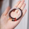 Pulseira de Círculo Duplo Jiangzhenxiang com Design de Peixe Koi Jiangzhenxiang e Gotejamento de Óleo, Simbolizando Abundância Todos os Anos, Pulseira Estilo Chinês para Homens e Mulheres