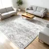 Fornecimento Transfronteiriço de Tapetes de Imitação de Caxemira com Pelo Curto Macio, Camada Intermediária de Esponja, Base de Silicone Antiderrapante, Lavável à Máquina, Dobrável e Fácil de Guardar