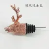 Cabeza de Animal Aleación Cuadrícula Salvaje Cabeza de Ciervo Sagrado Vertedor de Vino Vertedor de Vino Cabeza de Ciervo Boquilla de Vino Elegante Vertedor de Vino Elegante