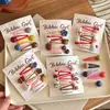 Pinzas para el pelo de niños de colores dulces, estilo japonés y coreano, con flores de dibujos animados de colores, pinzas para flequillo lateral para niñas y pasadores para bebés, accesorios para el pelo