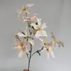 Flores Artificiales Color Champán para Bodas al Aire Libre, Decoraciones de Fondo de Boda, Adornos para Sala de Estar en Casa, de Alta Gama y Realistas
