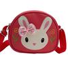 Pu Bolsa Redonda Pequena Coelho Fofo Bolsa de Ombro Fashion para Compras para Menina Bolsa Transversal Coelho para Mulher Estilo Quente Versátil