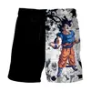 Pantalones Cortos de Verano Europeos y Americanos Dragon Ball Huo Sombra Impresos en 3D Pantalones Casuales Sueltos de Verano Pantalones de Playa para Hombre de Anime Japonés