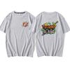 2023 Red de internet cerdo Dios estampado manga corta serie technoblade moda callejera europea y americana talla grande ancho cuello redondo