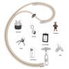 Cordón para Carcasa de Teléfono Móvil Multifuncional Anti-Pérdida Correa Tejida para el Cuello Ajustable Larga Correa para Teléfono Portátil