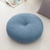 Cojín futón de lino y algodón, tejido grueso, redondo, estilo japonés, para balcón, ventanal, tatami, alféizar de ventana, suelo, meditación, extraíble y lavable.
