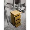 Herramientas de Barbería Mostrador Peluquería Especial Acero Inoxidable Peluquería Gabinete de Doble Cara Almacenamiento con Cajón Portafan