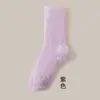 Nuevos Calcetines de Terciopelo Coral para Hombre y Mujer de Otoño e Invierno, Engrosados, Cálidos y que no Sueltan Pelusa, Calcetines de Media Pantorrilla para Pareja, Calcetines de Casa para Dormir Forrados de Felpa