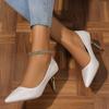 Otoño 2025 Nuevo Zapato de Tacón Alto Versátil Francés Poco Profundo de Punta Fina Stiletto Exportación Directa de Fábrica Zapatos de Mujer Transfronterizos