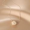 Colar de Bola de Pérolas de Água Doce Natural Estilo Francês Feminino Luz Luxo Elegante Design de Nicho Novo Estilo Clavícula Cadeia