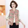 Elegante Ropa de Otoño Estilo Chino Nuevo para Mujeres de Mediana Edad y Mayores, Chaleco Elegante y que Reduce la Edad, Corte Holgado para Madres de Mediana Edad, Top Adelgazante