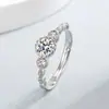 Joyería de Lujo Ligero Estilo Japonés Transfronteriza Europea y Americana, Anillo Hueco de Encaje para Mujer, Anillo Estilo Fresco Pastoral, Venta al por Mayor Directa de Fábrica en Stock