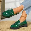 Zapatos de Cuero de Comercio Exterior Estilo Francés Transfronterizos Europeos y Americanos, Zapatos Planos Estilo Británico, Nuevos Modelos para Primavera y Otoño 2025, Venta al por Mayor Tallas Grandes