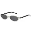 Gafas de Sol Gm para Mujer 26 Nuevo Modelo Europeas y Americanas de Moda Montura Ovalada Pequeña Gafas de Sol de Montura Estrecha de Alta Gama Gafas de Sol Estilo Old Money