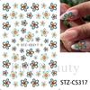 Nuevas pegatinas adhesivas para uñas transfronterizas con diseño de mariposas y flores elegantes al por mayor