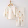 Ropa para Bebé, Pijamas Infantiles de Algodón Puro Clase A, Ropa Interior Separada para Bebé, Conjunto de Ropa de Otoño, Ropa para Niños Anyang, Venta al por Mayor de Otoño