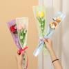 Nueva bolsa de embalaje individual con cara sonriente, alargada, impermeable, para flores, para puesto de floristería, material especial para flores al por mayor