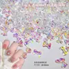 Manicure Laço Aurora Celebridade da Internet Sinfonia 3D Fita Borboleta Joias para Unhas Pequenos Acessórios de Resina Laser Decorativo